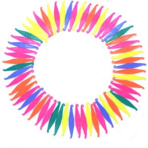 Chargenyang Dental Elastic Rubber Bands Placers for Braces Disposable Plastic Orthodontic Elastic Placers Multi-color (60PCS)