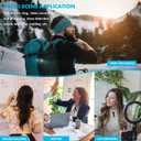 Wireless Microphone for iPhone iPad/Android/PC, Mini Microphone for Video Recording, Plug and Play Lavalier Microphone Lapel Wireless Mic with Noise Reduction