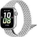 Stainless Steel Compatible with Apple Watch Bands 46MM 45MM 44MM 42MM 41MM 40MM 38MM, Magnetic Slim iWatch Bands For Women Iwatch Series 11 10 9 8 7 6 5 4 3 2 1