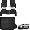 Floor Mats & Cargo Liner for 2022-2026 Jeep Grand Cherokee 5 Seats | TPE All Weather Floor Liners & Cargo Mat 4pcs Full Set Grand Cherokee Accessories Black