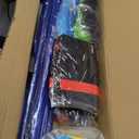 Outdoor Portable Volleyball Net System - Adjustable Height Poles with Soft Volleyball Ball, Pump, Hammer, Boundary Line, and Carry Bag for Backyard, Beach, Lawn (20FT Blue Green)