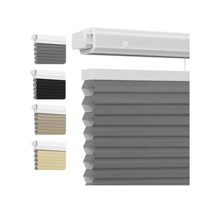 Grandekor No Drill Top Down Bottom Up Cellular Shades for Windows, Blackout Cordless Window Blinds for Indoor Windows, Blackout Grey Texture, Customize, Honeycomb Blinds Easy to Install