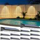 VOLISUN Solar Fence Lights 12-Pack - 100 Lumens Solar Powered Outdoor Lights, Weatherproof Warm White LED Auto On/Off for Fence, Deck, Yard, Patio & Garden (Dusk to Dawn)