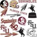 Desert Cactus Florida State University Sticker - Seminoles FSU Vinyl - Florida State Seminoles Decal Laptop Water Bottle Car Scrapbook (Type A)