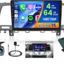 4+64G Car Stereo Radio for Nissan Murano 2008 2009 2010 2011 2012 2013 2014 Radio, 9 Inch Touch Screen for Murano Car Stereo with Wireless Carplay Android Auto Bluetooth FM 32EQ GPS WiFi Backup Camera