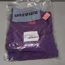 Women's Ultra-Light Medical Scrub Set-130GSM Summer Cooling Fabric-4-Way Stretch, Cargo Pants & V-Neck Top-6-Pocket XXL Purple