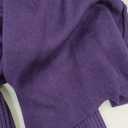 v28 Women Stretchable Knitted Long Sleeve Slim Fitted Ribbed Soft Sweater Dress (Purple, M)