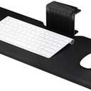 Keyboard Tray Drawer, Keyboard Platform Keyboard Tray Under Desk, Clamp On Ergonomic Mouse & Office Computer Desk Extender Drawer with Phone Slot Stand