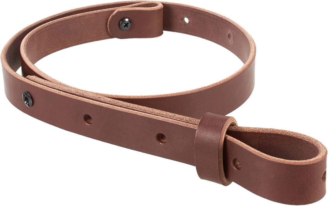 The Hunter -1" Wide Leather Rifle Sling by Nohma Leather (Brown)