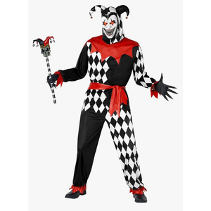 Morph Light Up Mask Jester Costume For Men Court Jester Costume Men Adult Evil Jester Costume Adult Evil Jester Costume, M