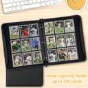GERMUN 9 Pocket Card Binder, Premium Zip Trading Card Binder, 720 Double Sided Pocket PU Card Collection Binder, Collector Card Album, Card Folder for MTG, TCG, Sports Cards, Game Cards (Black)