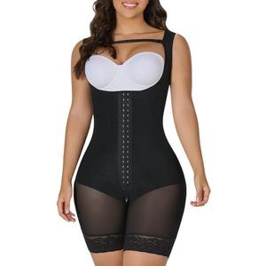 YIANNA Fajas Colombianas Moldeadoras Shapewear Tummy Control for Women Butt Lifter with Zipper Crotch Faja Body Shaper (Medium, 1-black)