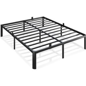 Metal Bed Frame Queen Size, 14 Inch 3500 lbs Heavy Duty Platform Bed Frames Steel Slats Noise Free No Box Spring Needed, Easy Assemble Sturdy Bedframe with Storage and Mattress Retainers