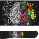 ToLuLu Extended Gaming Mouse Pad, Memory Foam Ergonomic Keyboard Mouse Wrist Rest Support Set, Large Desk Mat with Stitched Edges, Non-Slip Base Mousepad for Home Office Game, Left & Right Brain