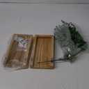 Dahey 2 Pack Wood Wall Planter Vase with Artificial Eucalyptus Farmhouse Wall Hanging Decor Pocket Planter for Indoor Fake Plants Greenery Flowers, livingroom Bedroom Kitchen Home Office Decoration