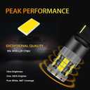 Zyvirexa 7440 LED Reverse Light Bulbs Compatible For Honda CR-V 2002-2016, White Light, Plug and Play, Pack of 2