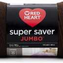 RED HEART Super Saver Jumbo Yarn, Coffee (2 Pack)