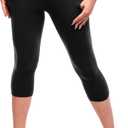 SINOPHANT High Waisted Leggings with Pockets Women, Full Length Capri Buttery Soft Stretchy Yoga Pants(Capri Black, S-M)