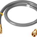 GasSaf 4 FT 1/2" ID Natural Gas Grill Hose with Quick Connect Fitting, Natural Gas Conversion Kit Suitable for Gas Grill, Generator, Patio Heater and More