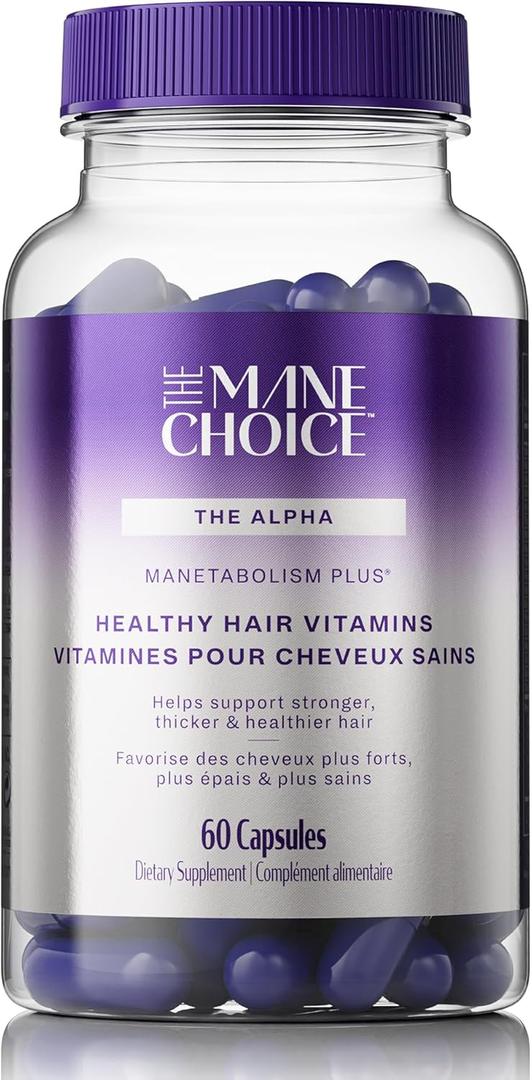The Mane Choice MANETABOLISM Plus Healthy Hair Growth Vitamins - Supplements for Longer, Thicker, Healthier Hair - Hair Skin & Nails Vitamins for Women & Men (60 Capsules) Exp: 11/2026