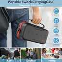 Switch Carrying Case Compatible with Nintendo & OLED, Portable Switch Travel Carry Case Fit for Joy-Con and Adapter, Hard Shell Protective OLED Pouch Bag with 20 Games, Red Wii Accessory Kits