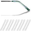 YR Soft Silicone Eyeglasses Temple Tips Sleeve Retainer, Anti-Slip Elastic Comfort Eyeglass Ear Grippers for Eyeglasses Sunglasses Reading Glasses Eyewear, 5 pairs - Clear