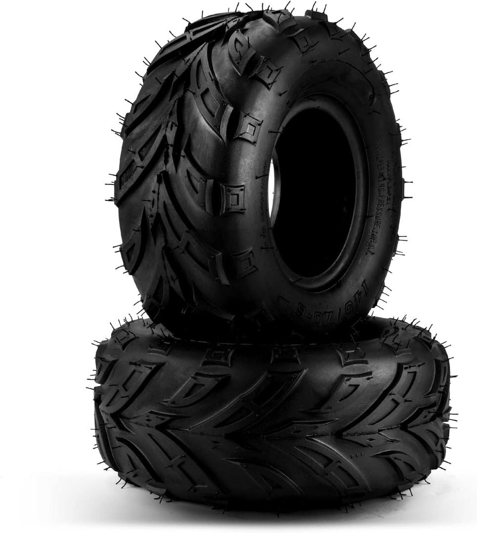PHILTOP 145/70-6 ATV UTV Tires, 4-Ply Super Mud 145/70-6 ATV All-Terrain Tires for Riding Mowers, Golf Carts, Off-Road,2 Pcs,Tubeless (Z-120)