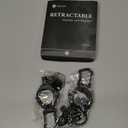 Oaridey Magnetic Retractable Keychain, Heavy Duty Carabiner Badge Holder with Phone Tether Tabs, Tactical ID Badge Reel with 31.8'' Coated Steel Cord and Lobster Clasp, Bearing 10.0 oz - 2 Pack