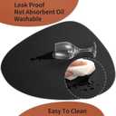 Myir JUN Placemats, Dual-Sided Placemats Waterproof Faux Leather Placemats Set of 4 Place Mats and Coasters Non-Slip Washable Table Mats for Dining Table (Black Brown, Set of 4)