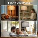 EOEYYOYB Floor Lamps for Living Room, Modern Standing Lamp with Shelf, 3 Color Temperature Led Bulb Tall Lamps with Foot Switch for Bedroom and Office, Burlywood