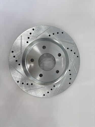 11.1" Pair Brake Rotor Front Compatible with 2006-2011 Honda Civic | Fit 2013-2021 Honda Civic, 1998-2017 Accord, 2006 2008-2011 Acura CSX Brakes Replacement, Drilled Slotted Rotors 31257 282mm