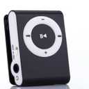 Mxzzand MP3 Portable Music Player Mini MP3 Back Clip Player Serviceable with Memory Card and Cable(Black)