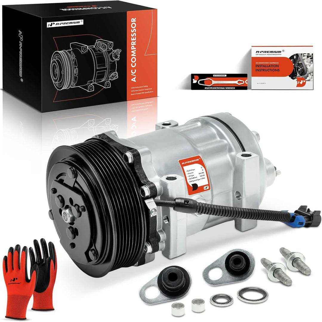A-Premium Air Conditioner AC Compressor with Clutch Compatible with Kenworth T660 2015-2016, T680 2015-2016, T880 2015-2016 & Peterbilt 365 2015-2016, 367 2015-2016, 388 2015-2015, 389, 567, 579, 587 A-Premium Air Conditioner AC Compressor with Clutch Compatible with Kenworth T660 2015-2016, T680 2015-2016, T880 2015-2016 & Peterbilt 365 2015-2016, 367 2015-2016, 388 2015-2015, 389, 567, 579, 587