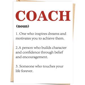 5 x Thank You Coach Card for Men Women, Best Coaches Appreciation Cards Gifts for Football, Basketball, Volleyball, Baseball, Softball, Swim Team, Hockey, Golf...