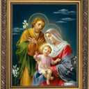 Gerffert Christian Wall Dcor Ornate Gold Framed Artwork, 11 x 13-Inch, Holy Family