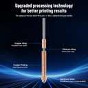 3 x K2 Plus Nozzles 0.2mm*0.4mm 2PCS, Unicorn K2 Quick-Swap Nozzles with Titanium Alloy Heat Break, Copper Alloy and Hardened Steel Nozzle, High Flow Nozzles Kit for K2 Plus 3D Printer