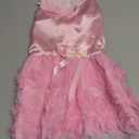 Pet Dress for Small Dog Girls Luxury Puppy Wedding Dress Rose Flower Lace Tutu Skirt Silky Bow Birthday Party Dog Clothes,Pink,Size XL