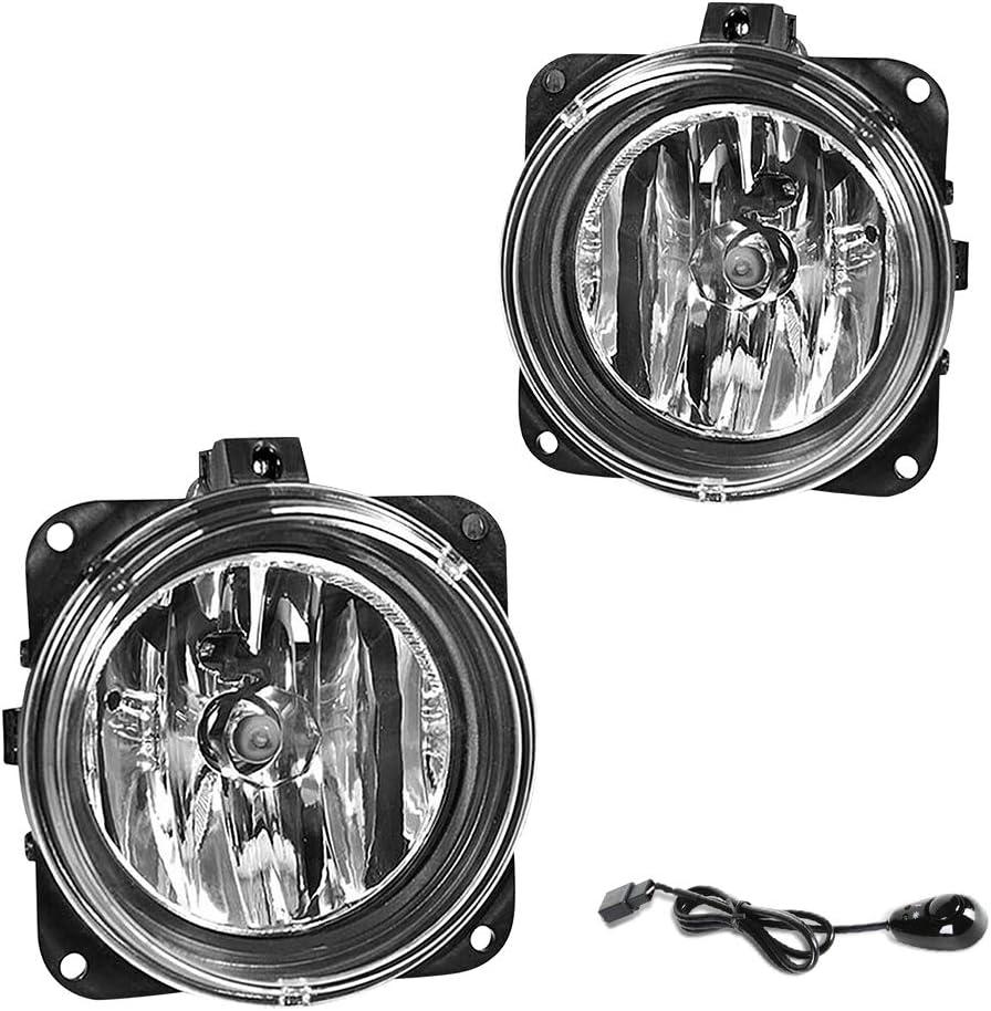 Driving Fog Lights Lamps Replacement for 05-06 Ford Escape, 03-04 Ford Mustang Cobra (SVT Model Only), 02-04 Ford Focus SVT, 2002 Lincoln LS with H10 12V 42W Halogen Bulbs (Clear Lens)