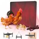 Devopet Smart Chicken Coop Heater, 75W Chick Heater with Timer & Adjustable Thermostat, Radiant Heat Panel for Poultry and Small Animals, Coop Heater for Winter, Energy-Efficient, UL-Compliant