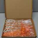 Sunnyray 12 Pcs Reusable Bachelorette Favor Straws Includes 1 Large Bride Straw 11 Gourd Shape Bachelorette Drinking Decoration Plastic Bridal Shower Wedding Engagement Supply (White, Orange)