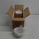 LE TAUCI French Onion Soup Bowls, 28 oz Ceramic Soup Crocks with Handles & Silicone Lids, Oven & Microwave Safe Containers for Meal Prep & Leftovers, Lead & Cadmium Free, Set of 4, White