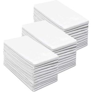 Simpli-Magic 79374 Flour Sack Kitchen Towels, Pack of 12, White, 24"x24"