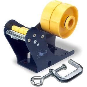 Excell LD-222 Manual Label Dispenser (2" Wide, 3" Core): Works with 2" or 1" Wide Labels. Easy Peel-Off Design. Includes C-clamp for mounting on desks or workstations. Efficient and Versatile.