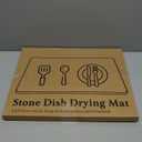 Quick Dry Stone Drying Mat for Kitchen Counter, Water-Absorbent Diatomaceous Dish Drying Mats, Multi-Purpose Stone Drying Tray for Cups Dishes Bottles, Pearl White-Marble