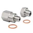 Stainless Steel Coolant Temperature Sensor Adapter M16 1.5 to 1/8 NPT,LS Swap Oil Pressure Sensor Adapter M12 1.5 to 3/8 NPT for All GM LS Engines LS1 LSX LS3 5.3L 6.0L 6.2L