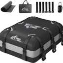 Car Rooftop Cargo Carrier Bag 20 Cubic Feet, 100% Waterproof Heavy Duty Car Roof Bag for All Vehicle with/Without Racks - Anti-Slip Mat, 6 Door Hooks, Storage Bags, 5CM Straps(Gray)