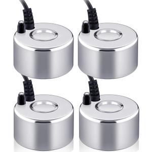 Maitys 4 Pcs Mist Maker Fogger Small Ultrasonic Fog Machine Fountain Halloween Cauldron Mister Fogger Water Garden Pond Foggers Air Humidifier with 12 LED Light Flashes for Party