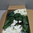 Artificial Hydrangea Bush 20 Inch Potted Faux Hydrangea Plant, UV Resistant Outdoor Hydrangea Artificial Plants for Front Porch, Garden, Patio & Indoor Decor White