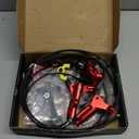 Zoom HB876E 2-PIN/3-PIN 4-Pistons E-Bike Electric Power-Off Hydraulic Brake Set with 180mm Rotors, Pre-Bled Hydraulic Disc Brake Caliper Lever for eBike (Included Mounting Adapter)