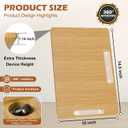 Joy&Grace Appliance Slider for Kitchen Appliances 360° Rolling Sliding Tray for Coffee Maker Countertop, Bamboo Coffee Pot Slider Rolling Tray with Universal Rollers (Natural, Medium 14.5" x 10")